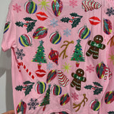 Light Pink Christmas Icons Tee | Queen Of Sparkles