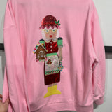 Light Pink Mrs.Clause Sweatshirt | Queen Of Sparkles