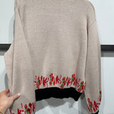 Black Trim Collar Nutcracker & Candy Cane Button Up Cardigan | Queen Of Sparkles