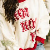HO HO HO Reversible Mock Neck Sweatshirt