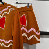 Brown Gingerbread Man Jewel Bow Tie Sweater | Queen Of Sparkles