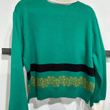 Green Elf Collared Button Up Sweater | Queen Of Sparkles