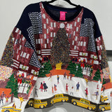 Multi Sequin Rockefeller Center At Christmas Sweatshirt | Queen Of Sparkles