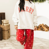 Polka Dot Barrel Pant | Red