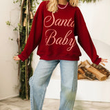 Santa Baby Sweatshirt | Burgundy