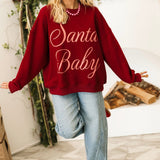 Santa Baby Sweatshirt | Burgundy