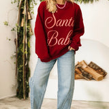 Santa Baby Sweatshirt | Burgundy