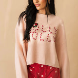 Holly Jolly Candy Cane Sweater