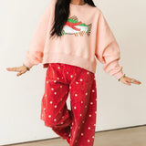 Polka Dot Barrel Pant | Red
