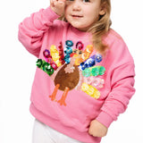 KIDS Pink Rainbow Flower Turkey | Queen Of Sparkles