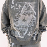 Charcoal Rhinestone Sparkle Logo Short | Queen Of Sparkles