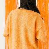 Oversized Button Down Sweater | Orange