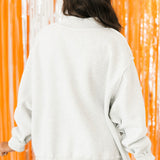 Oversized TN Stripe Mock Neck Pullover