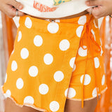 Polka Dot Skort | Orange