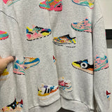 Grey Neon Sneaker Sweatshirt