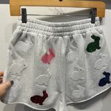 Grey Multi Bunny Short | Queen Of Sparkles