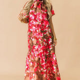 Mersin Floral Dime Long Cami Dress