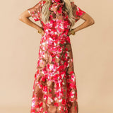 Mersin Floral Dime Long Cami Dress