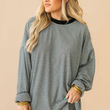 Kenzie Stripe Top | Black
