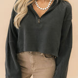 Celeste Quarterzip Pullover | Black