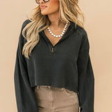 Celeste Quarterzip Pullover | Black
