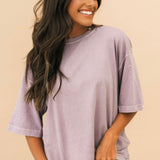 WTF Perfect Oversized Tee | Plum Ash