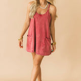Hot Shot Mini Dress | Brick