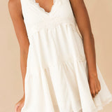 Sweet Details Mini Dress | Cream