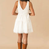 Sweet Details Mini Dress | Cream
