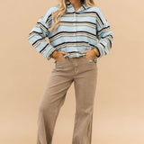 Meg High Rise Side Panel Jean | Milk Tea