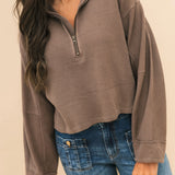 Celeste Quarterzip Pullover | Mochachinno