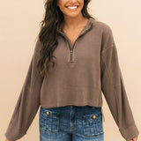 Celeste Quarterzip Pullover | Mochachinno