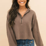 Celeste Quarterzip Pullover | Mochachinno