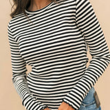 Easy Does It Stripe Tee | Black
