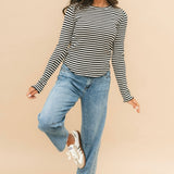 Easy Does It Stripe Tee | Black