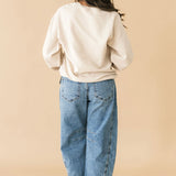 Horse Bit Crew Sweatshirt | Beige