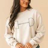 Horse Bit Crew Sweatshirt | Beige
