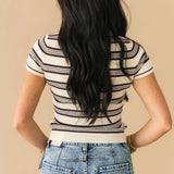 Stripe Baby Top | Cream