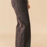 Meg High Rise Wide Leg Jean | Chocolate