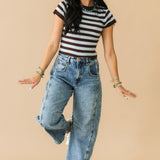 Stripe Baby Top | Brown Blue