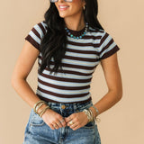 Stripe Baby Top | Brown Blue