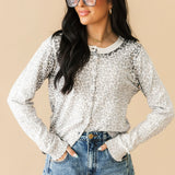 Seasonal Shirt Button Up Sweater | Leopard