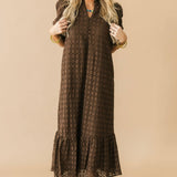 Jessi Eyelet Maxi Dress | Brown