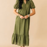 Jessi Eyelet Maxi Dress | Olive