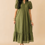 Jessi Eyelet Maxi Dress | Olive