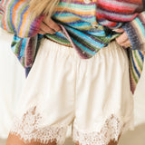Lace Trim Short | Cream