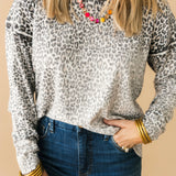Seasonal Shift Long Sleeve Sweater | Leopard