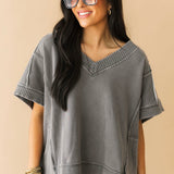 Easy Breezy Oversized Top | Navy