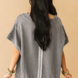 Easy Breezy Oversized Top | Navy