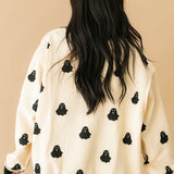BOO! Ghost Reversible Mock Neck Sweatshirt